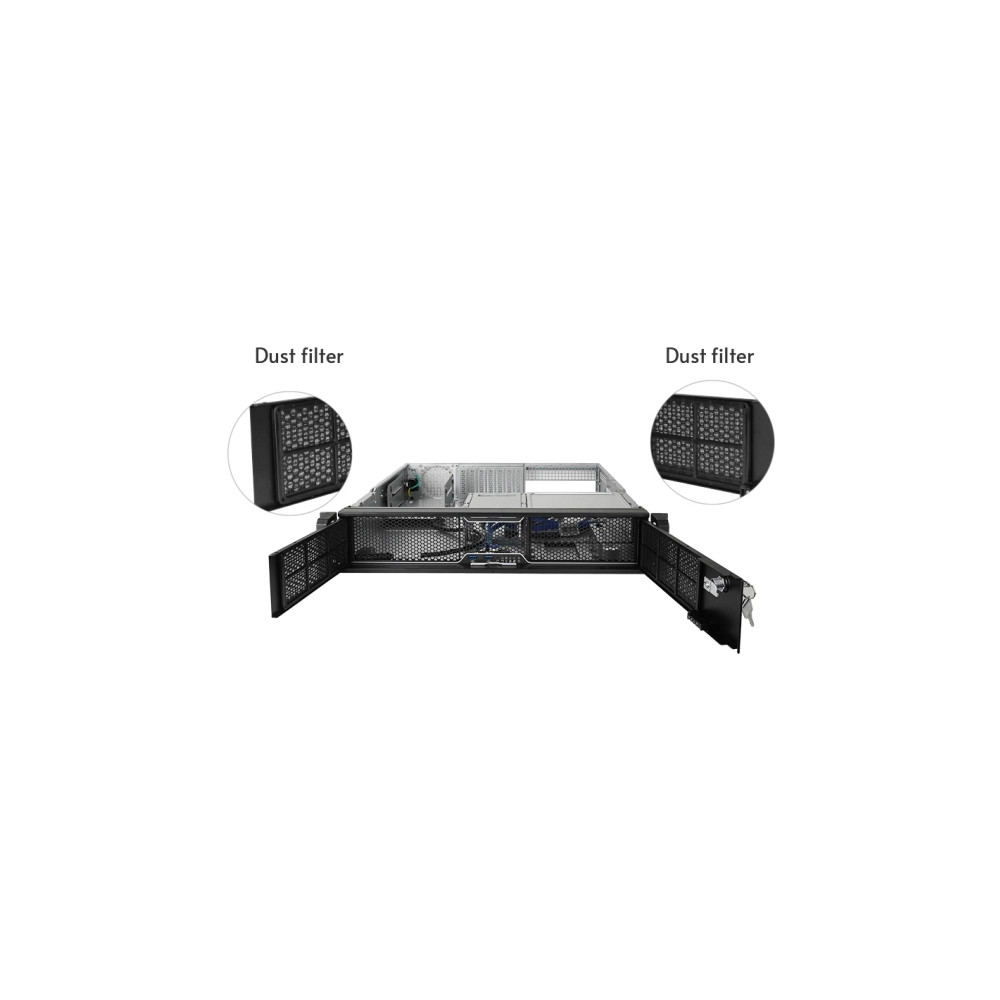 Produktbild för Chieftec UNC-209S-B-OP - kan monteras i rack - 2U - ATX