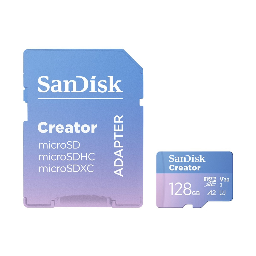 Produktbild för SanDisk Creator - flash-minneskort - 128 GB - mikroSDXC UHS-I