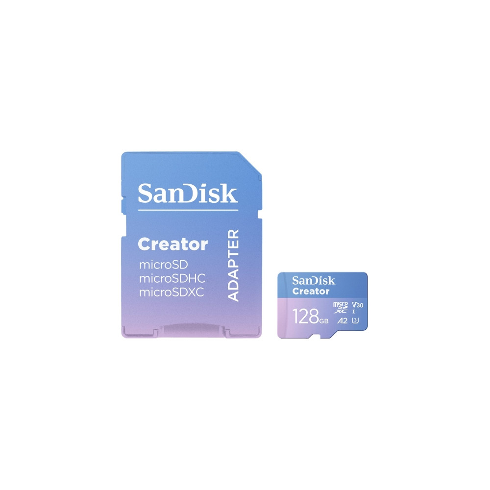 Produktbild för SanDisk Creator - flash-minneskort - 128 GB - mikroSDXC UHS-I