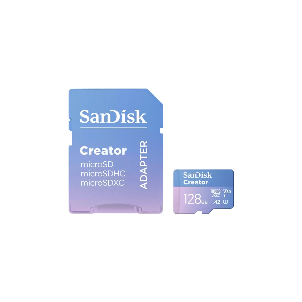 Produktbild för SanDisk Creator - flash-minneskort - 128 GB - mikroSDXC UHS-I