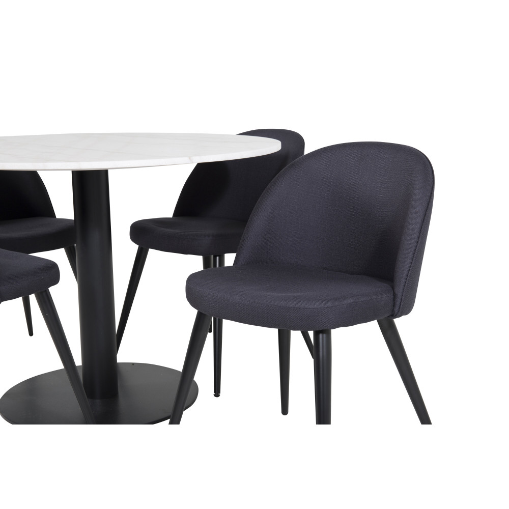 Produktbild för Estelle Matbord med Velvet Stolarna