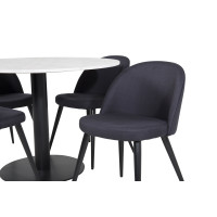 Produktbild för Estelle Matbord med Velvet Stolarna