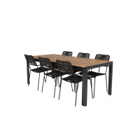 Produktbild för Bois Matbord med Lindos Stolarna