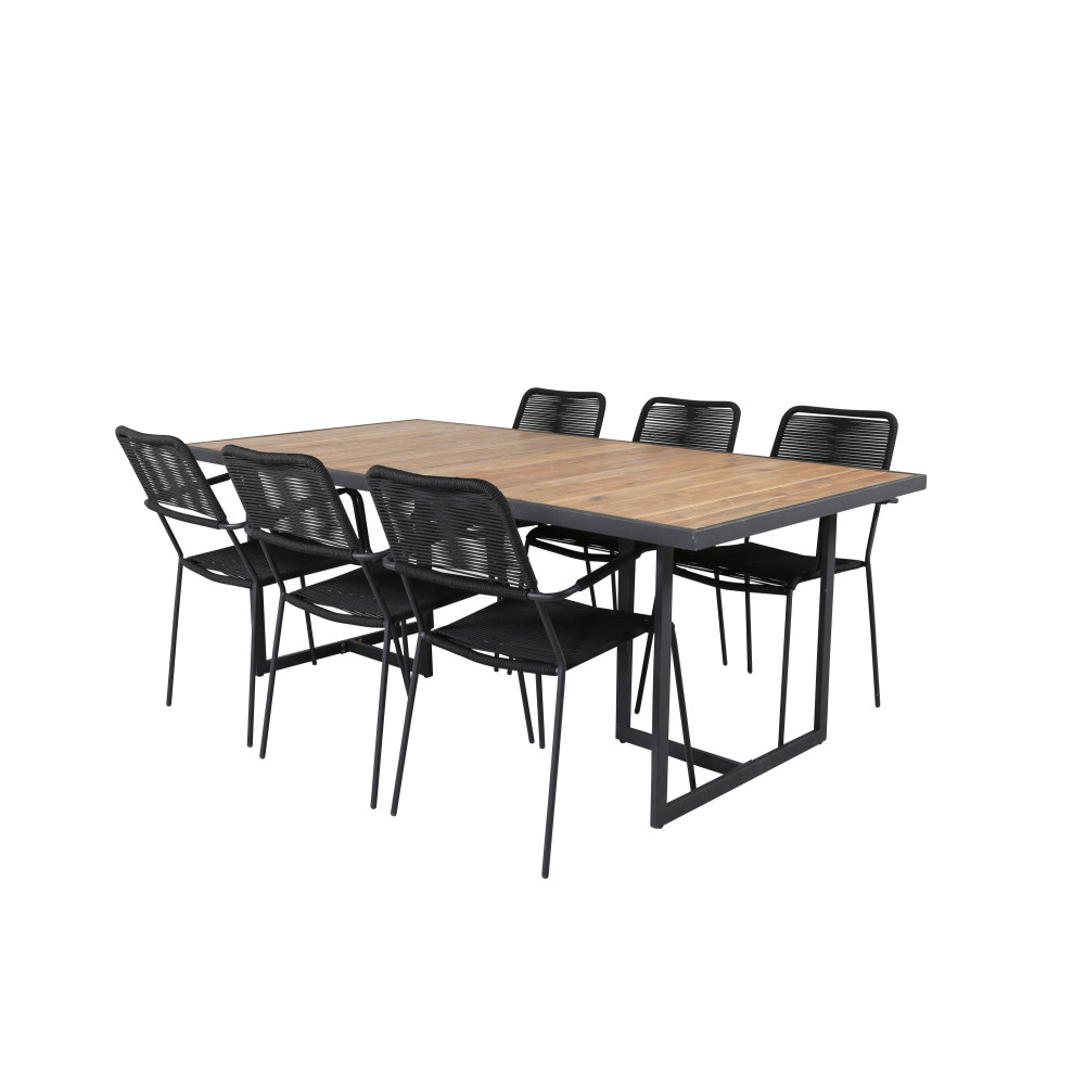 Produktbild för Khung Matbord med Lindos Stolarna