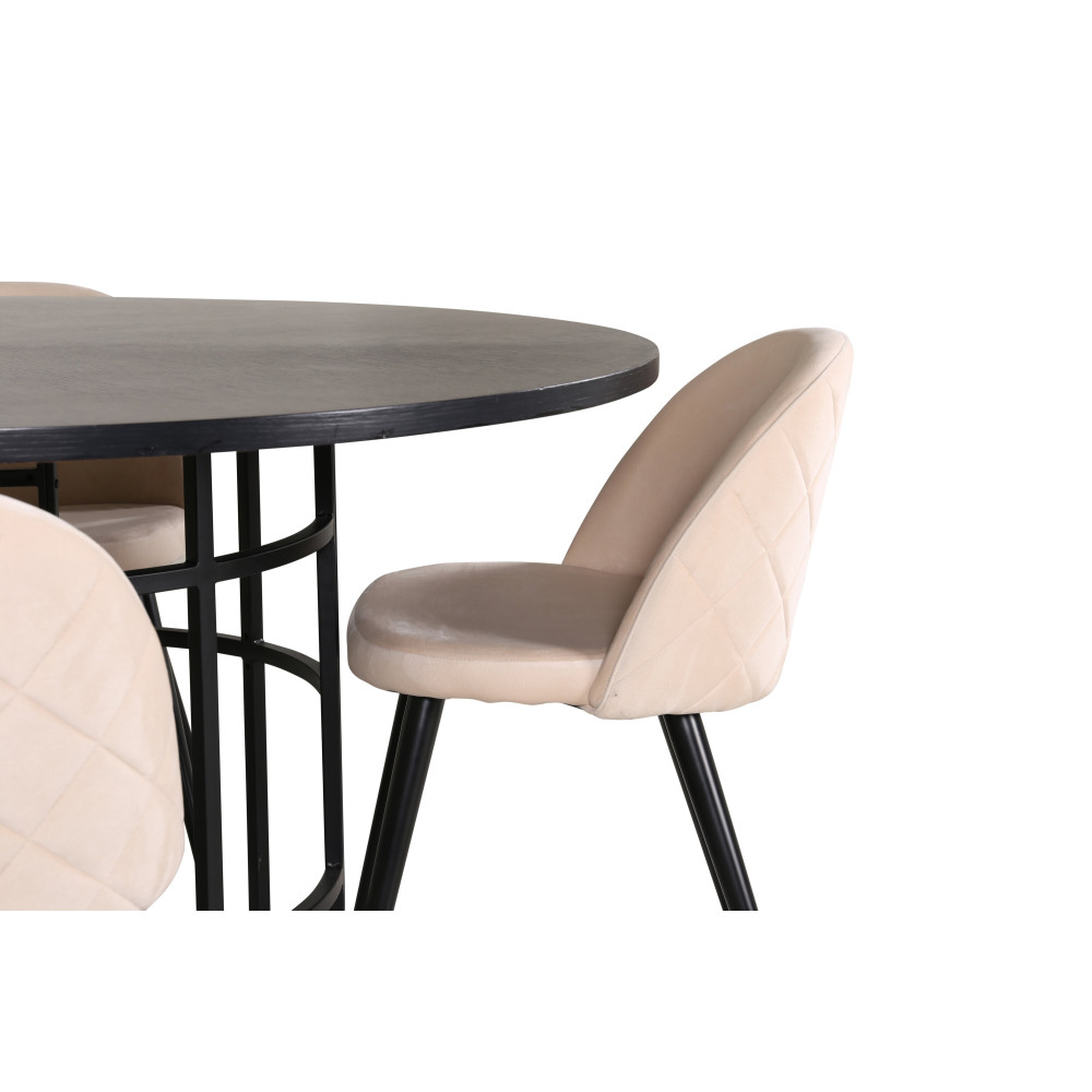 Produktbild för Copenhagen Matbord med Velvet Stolarna