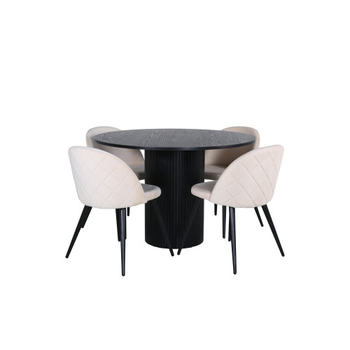 Venture Home Bianca Matbord med Velvet Stolarna