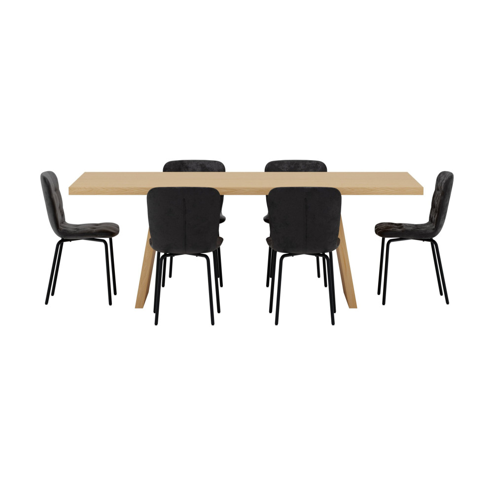 Produktbild för Logga Matbord med Punsch Stolarna