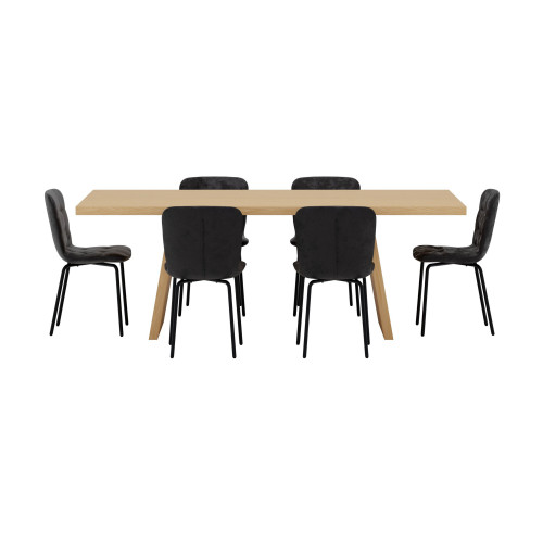 Venture Home Logga Matbord med Punsch Stolarna
