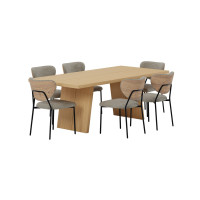 Produktbild för Logga Matbord med Butterfly Stolarna