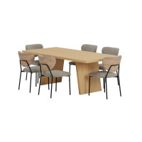 Produktbild för Logga Matbord med Butterfly Stolarna