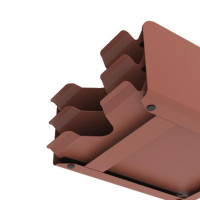 Produktbild för Brevkorg ALBA metall 3-facks A4 terrak