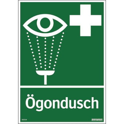 SYSTEMTEXT Skylt Ögondusch 297x105mm
