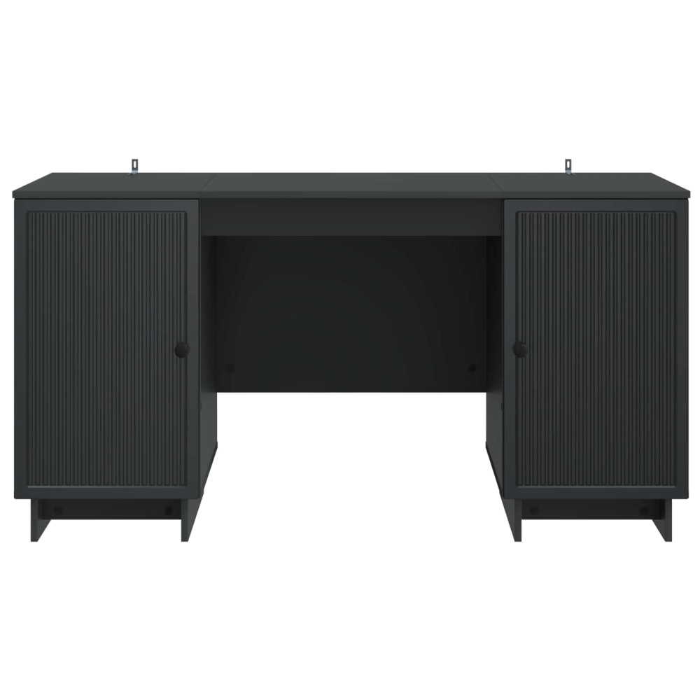 Produktbild för Skrivbord Svart Konstruerat trä 142,5 x 50 x 75 cm