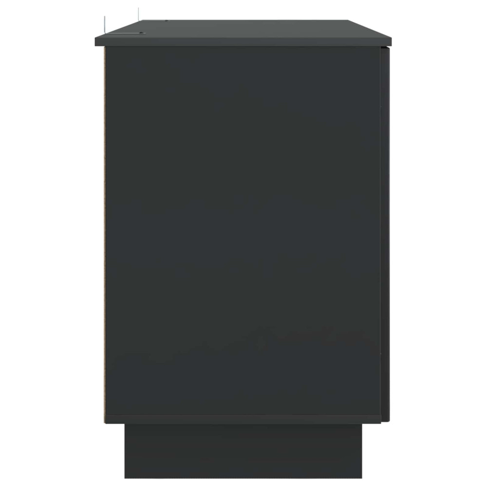 Produktbild för Skrivbord Svart Konstruerat trä 142,5 x 50 x 75 cm
