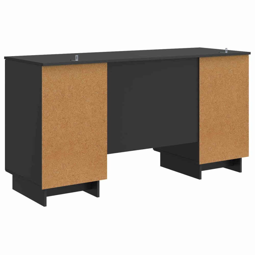 Produktbild för Skrivbord Svart Konstruerat trä 142,5 x 50 x 75 cm