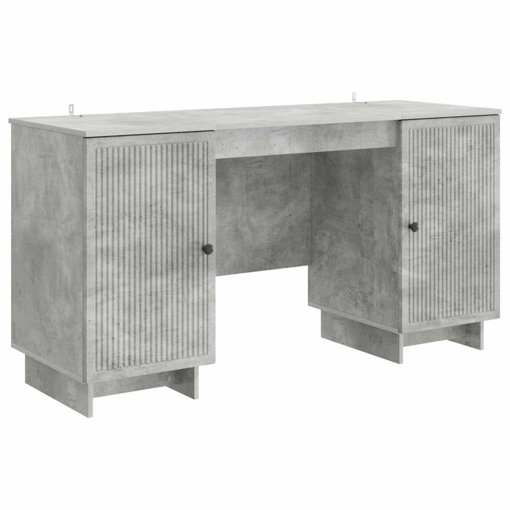 Produktbild för Skrivbord Betonggrå Konstruerat trä 142,5 x 50 x 75 cm