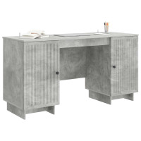 Produktbild för Skrivbord Betonggrå Konstruerat trä 142,5 x 50 x 75 cm