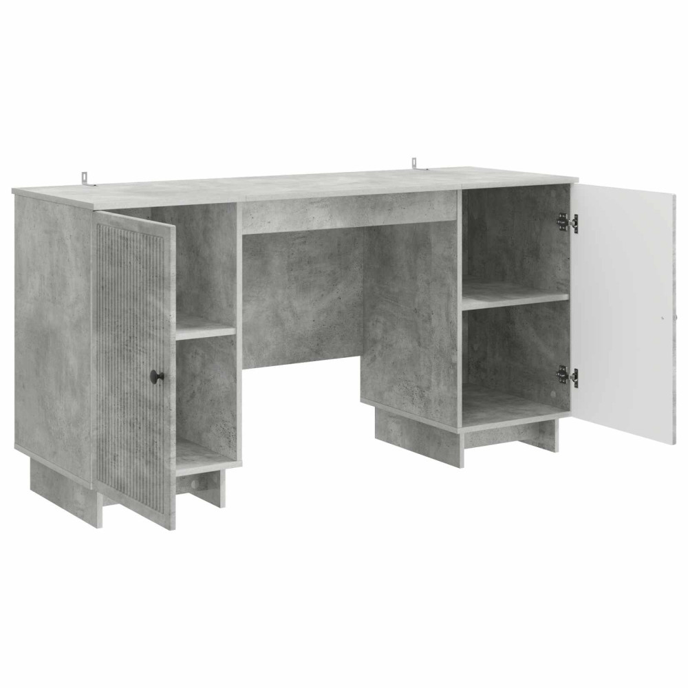 Produktbild för Skrivbord Betonggrå Konstruerat trä 142,5 x 50 x 75 cm