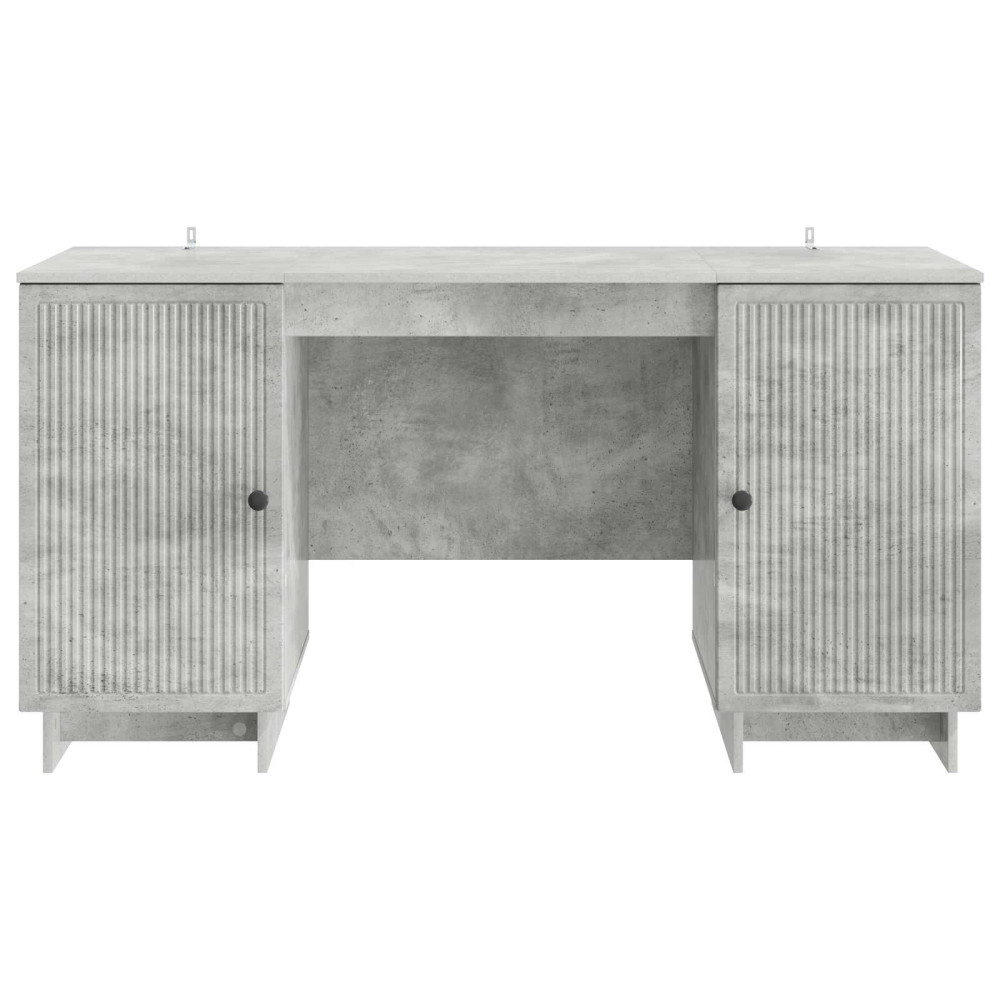 Produktbild för Skrivbord Betonggrå Konstruerat trä 142,5 x 50 x 75 cm