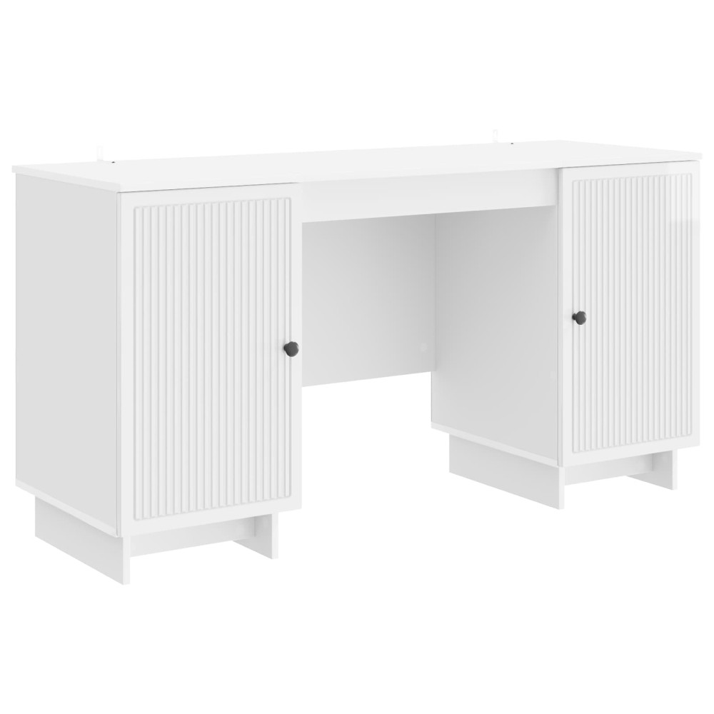 Produktbild för Skrivbord Vit högglans Konstruerat trä 142,5 x 50 x 75 cm