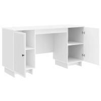 Produktbild för Skrivbord Vit högglans Konstruerat trä 142,5 x 50 x 75 cm