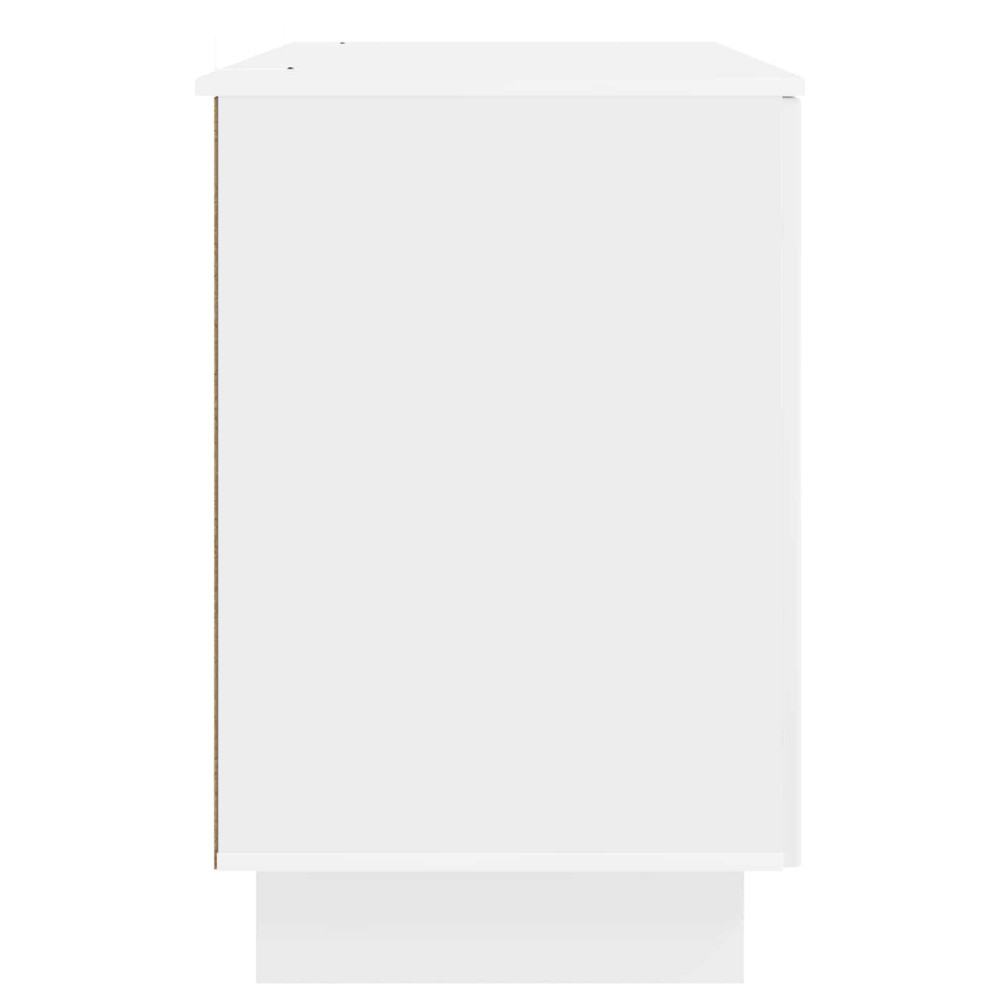 Produktbild för Skrivbord Vit högglans Konstruerat trä 142,5 x 50 x 75 cm
