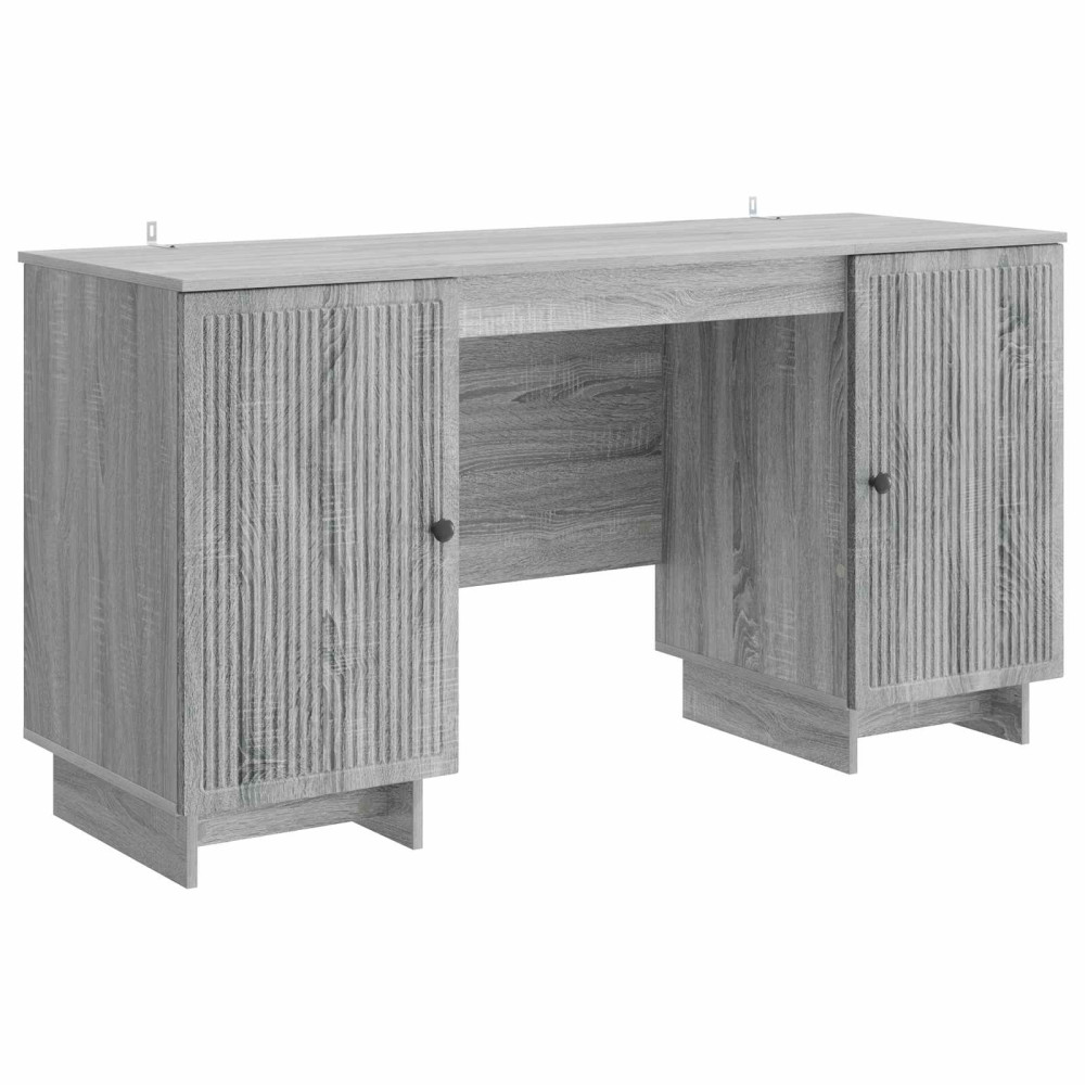 Produktbild för Skrivbord Grå Sonoma Konstruerat trä 142,5 x 50 x 75 cm