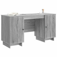 Produktbild för Skrivbord Grå Sonoma Konstruerat trä 142,5 x 50 x 75 cm