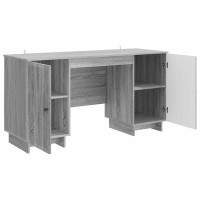 Produktbild för Skrivbord Grå Sonoma Konstruerat trä 142,5 x 50 x 75 cm