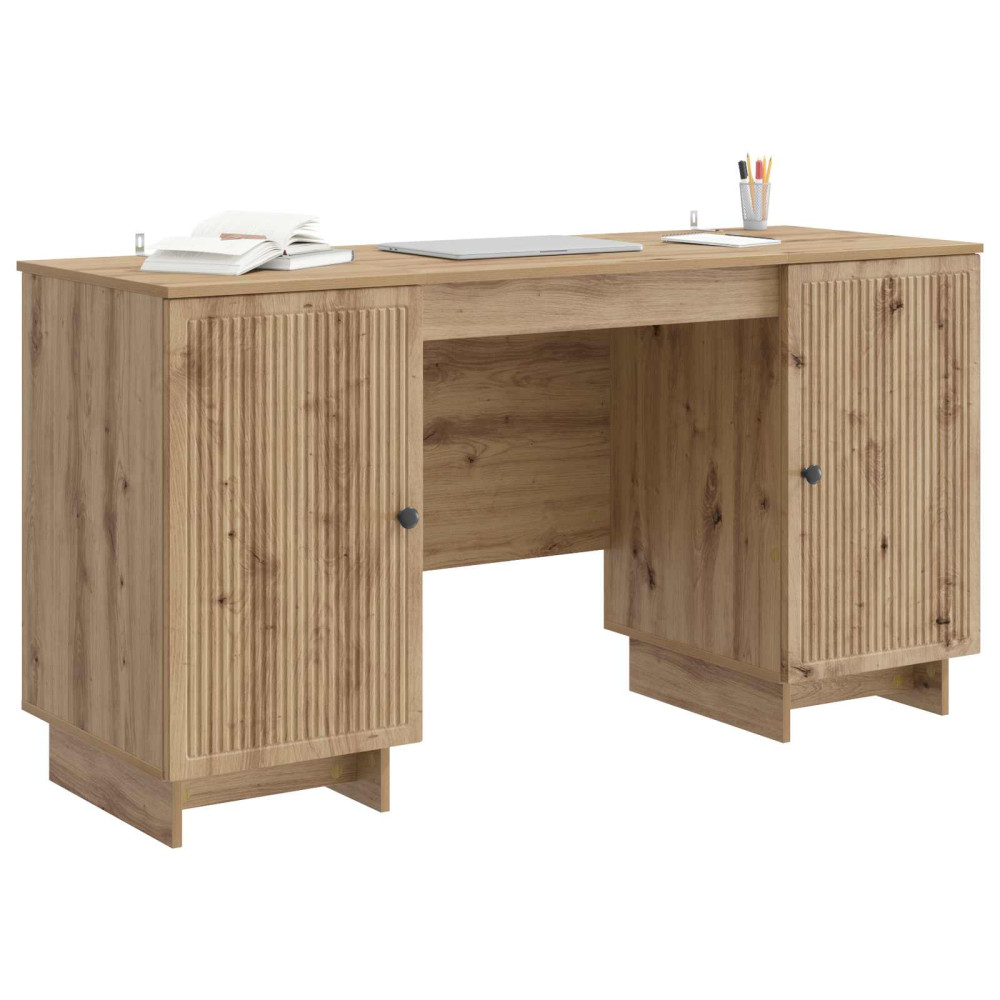 Produktbild för Skrivbord Artisan-ek Konstruerat trä 142,5 x 50 x 75 cm