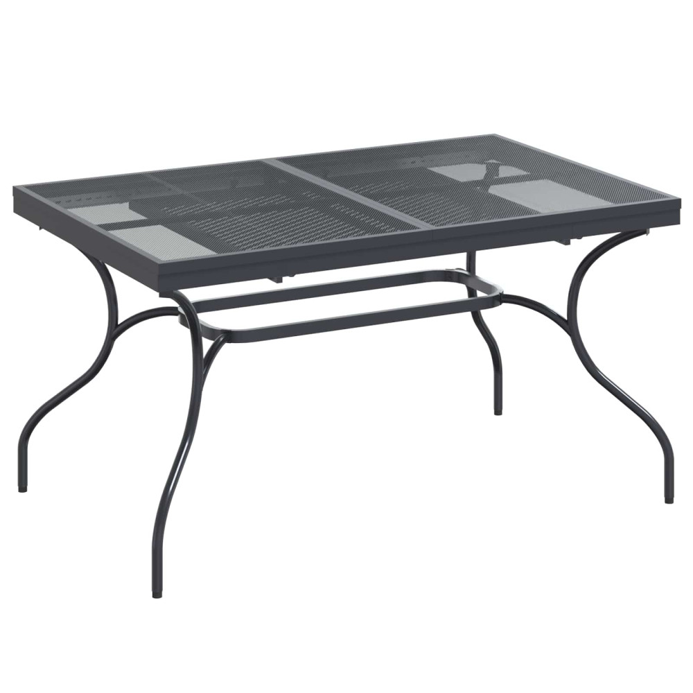 Produktbild för Utbyggbart Mesh Matbord Antracit 212 x 90 x 76 cm Stål