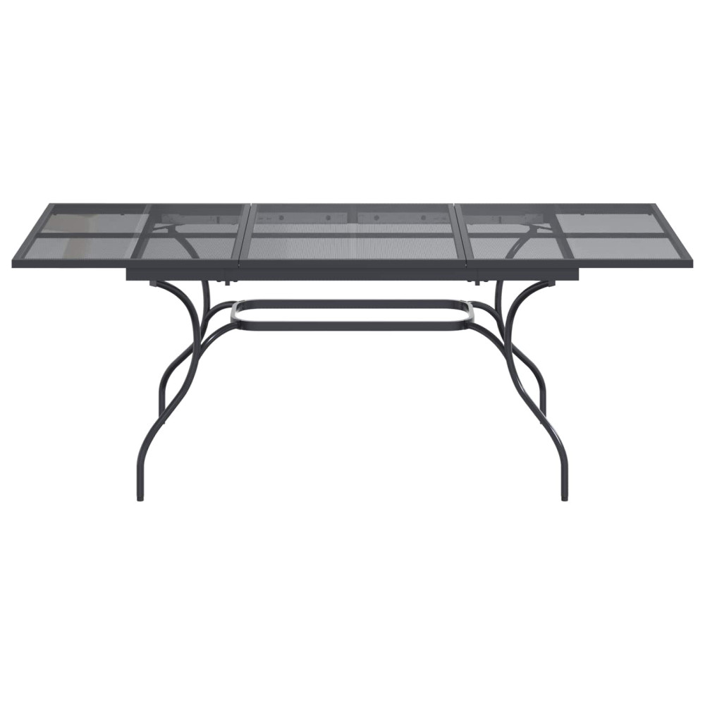 Produktbild för Utbyggbart Mesh Matbord Antracit 212 x 90 x 76 cm Stål