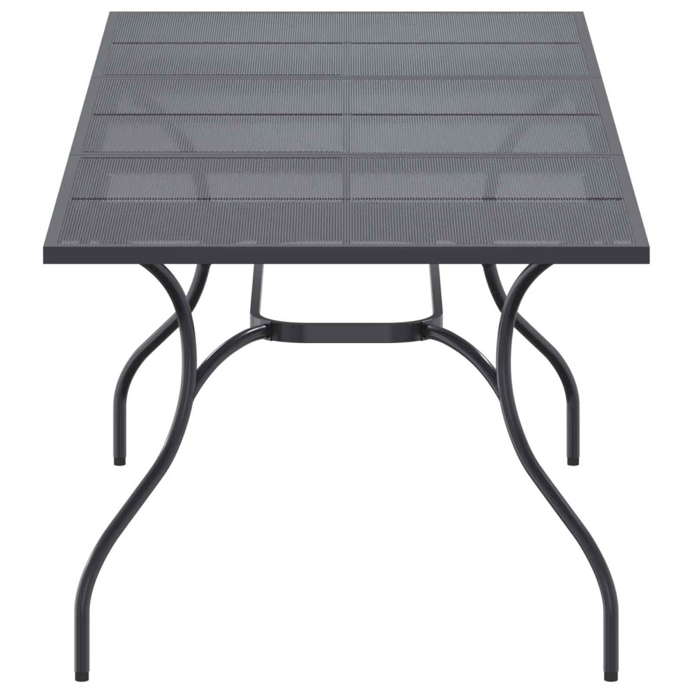 Produktbild för Utbyggbart Mesh Matbord Antracit 212 x 90 x 76 cm Stål