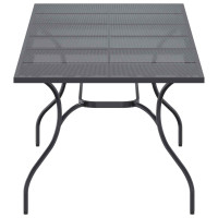 Produktbild för Utbyggbart Mesh Matbord Antracit 212 x 90 x 76 cm Stål