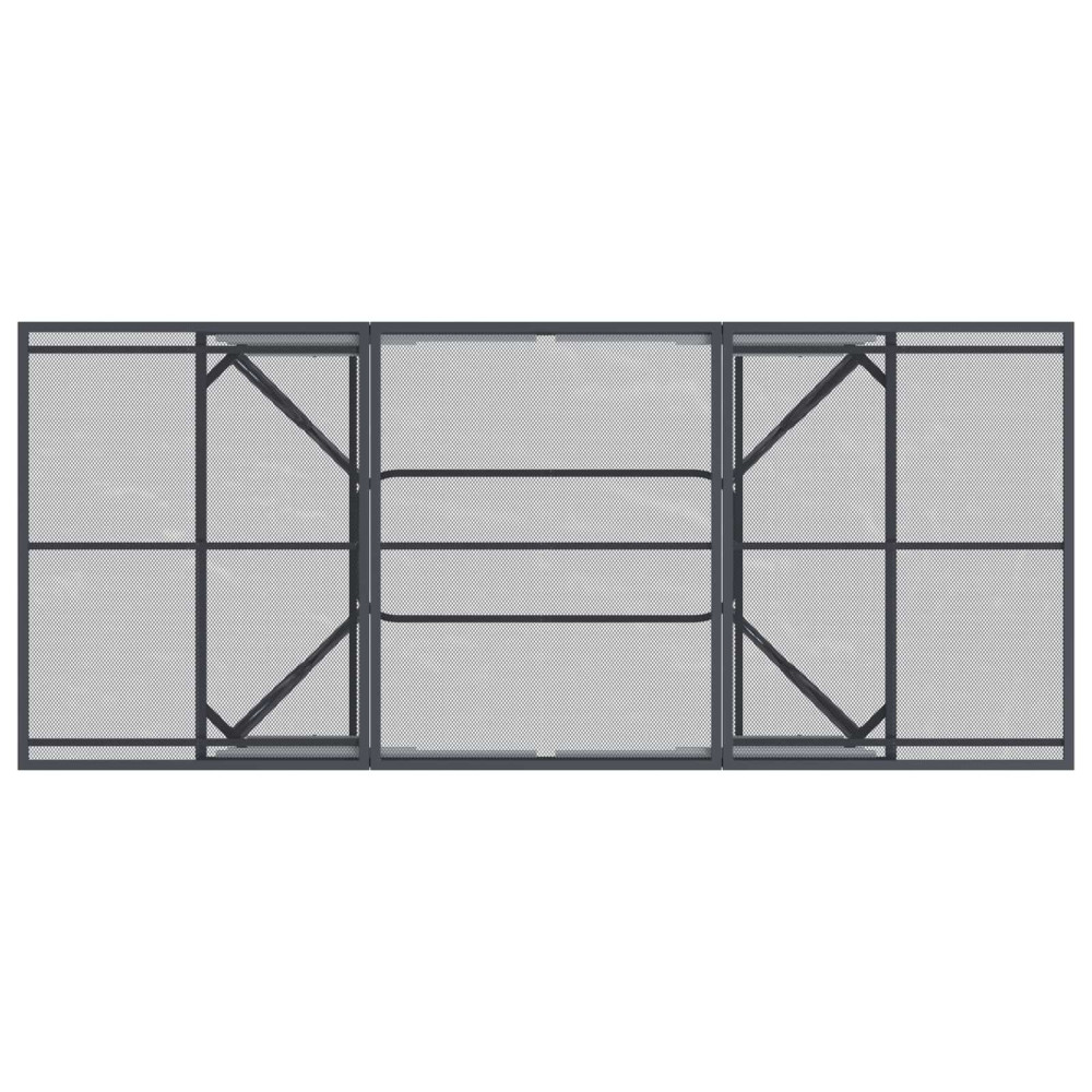 Produktbild för Utbyggbart Mesh Matbord Antracit 212 x 90 x 76 cm Stål