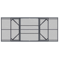 Produktbild för Utbyggbart Mesh Matbord Antracit 212 x 90 x 76 cm Stål