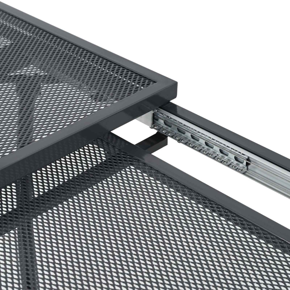 Produktbild för Utbyggbart Mesh Matbord Antracit 212 x 90 x 76 cm Stål