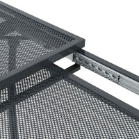 Produktbild för Utbyggbart Mesh Matbord Antracit 212 x 90 x 76 cm Stål