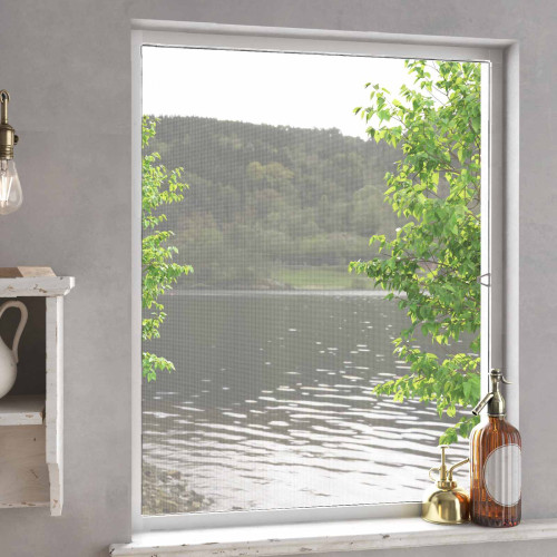 vidaXL Myggnät för fönster Vit 130 x 150 cm Aluminium och Glasfiber