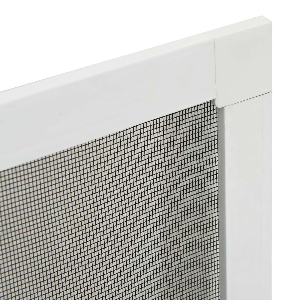 Produktbild för Myggnät för fönster Vit 130 x 150 cm Aluminium och Glasfiber