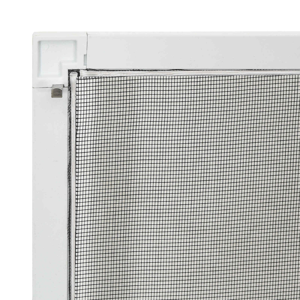 Produktbild för Myggnät för fönster Vit 130 x 150 cm Aluminium och Glasfiber