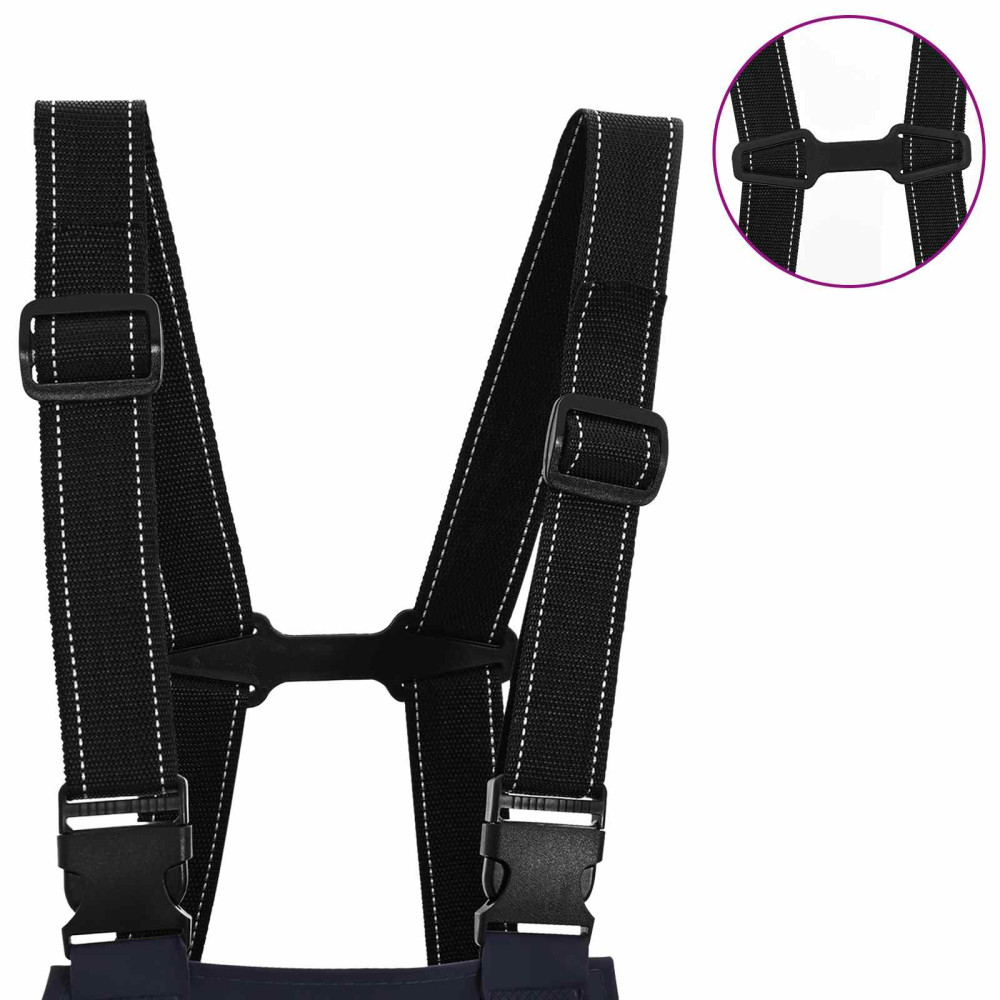 Produktbild för Bröst Vadarbyxor med Stövlar PVC-belagd polyester Storlek 43