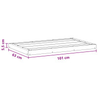 Produktbild för Duschbasplatta Svart 101 x 63 x 5,5 cm WPC