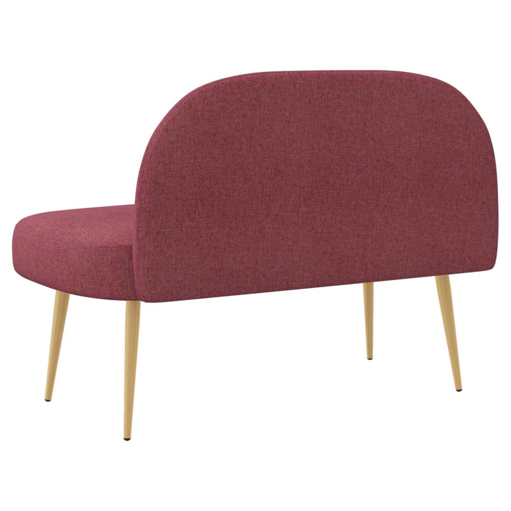 Produktbild för Klädd bänk med ryggstöd Vinröd 110 x 60 x 76 cm Polyester