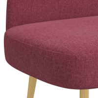 Produktbild för Klädd bänk med ryggstöd Vinröd 110 x 60 x 76 cm Polyester