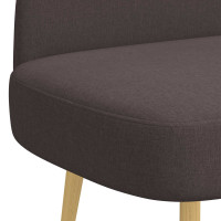 Produktbild för Klädd bänk med ryggstöd Mörkbrun 110 x 60 x 76 cm Polyester