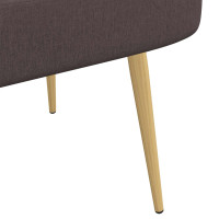 Produktbild för Klädd bänk med ryggstöd Mörkbrun 110 x 60 x 76 cm Polyester