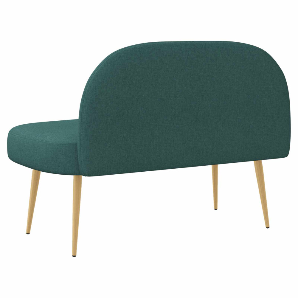 Produktbild för Klädd bänk med ryggstöd Mörkgrön 110 x 60 x 76 cm Polyester