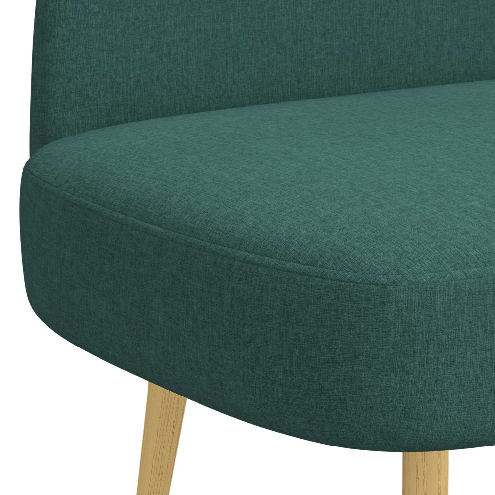 Produktbild för Klädd bänk med ryggstöd Mörkgrön 110 x 60 x 76 cm Polyester