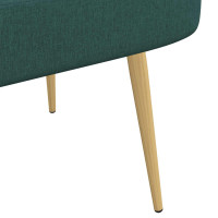 Produktbild för Klädd bänk med ryggstöd Mörkgrön 110 x 60 x 76 cm Polyester